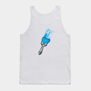 Paintbrush - Blue Tank Top